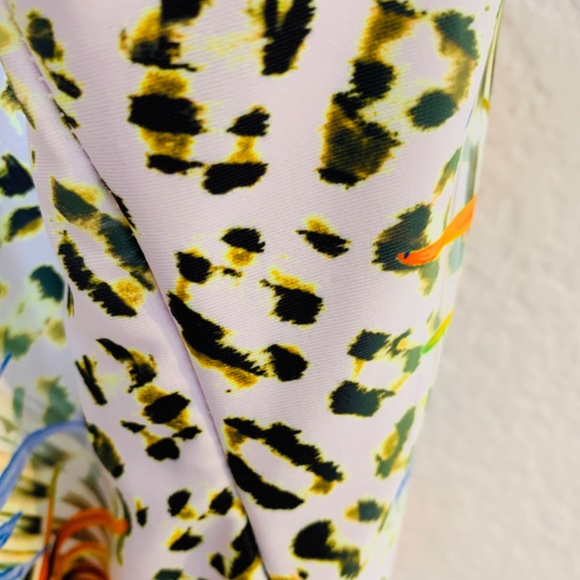 Venus Hot Rio One Piece Swimsuit Size 14 NWOT Leopard Floral Halter Neck Beach - Picture 12 of 16